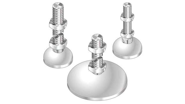 Bosch Rexroth M16 Thread Steel Adjustable Foot 10 mm Groove | 3842311956