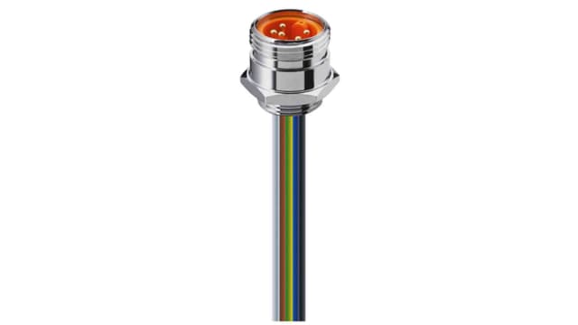 Lumberg Automation Circular Connector, 5 Contacts, Front, 7/8 in Connector, Plug, Male, IP68, RSF Series | 11635 RSF 50/11-04