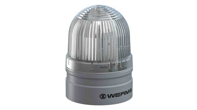 Werma EvoSIGNAL Mini Series White Multiple Effect Beacon, 24 V, Base Mount, LED Bulb, IP66 | 260.410.75