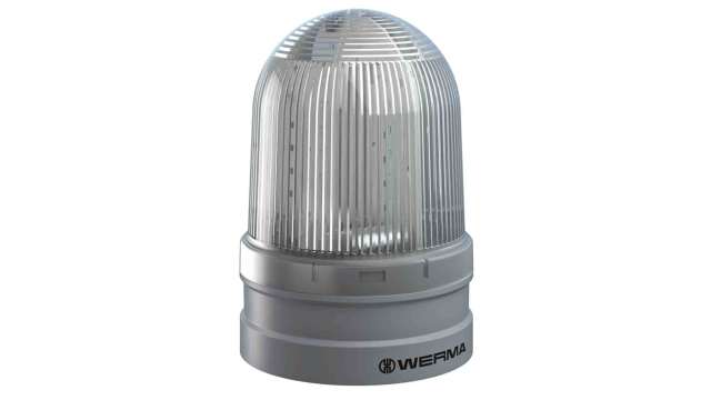 Werma EvoSIGNAL Maxi Series White Beacon, 12 V, 24 V, Base Mount, LED Bulb | 262.410.70