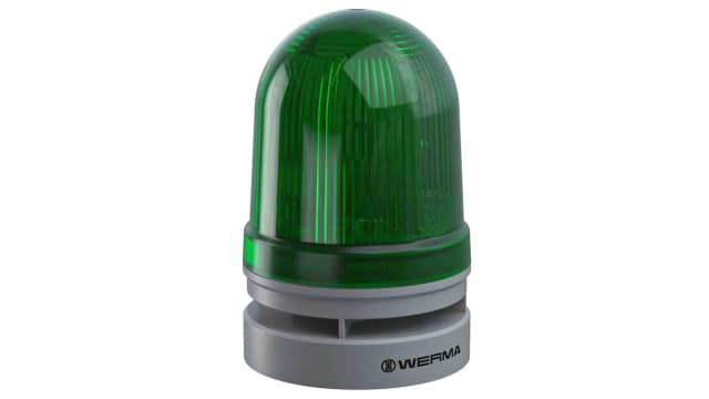 Werma EvoSIGNAL Midi Series Green Sounder Beacon, 115 → 230 V ac, Base Mount | 461.210.60