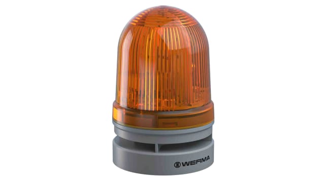 Werma EvoSIGNAL Mid Series Green, Red, Yellow Sounder Beacon, 12 V dc, Base Mount | 461.310.60