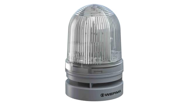 Werma EvoSIGNAL Mini Series Red Sounder Beacon, 115 → 230 V ac, Base Mount | 461.410.60