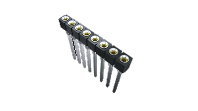 Samtec SS Series Straight Through Hole PCB Socket, 12-Contact, 1 Row, 2.54 mm Pitch Solder | SS-112-G-2