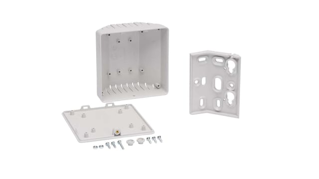 CAMDENBOSS 1500 Series Grey Light Grey Lid ABS Enclosure, IP30 53.2 mm, 100 mm, 100 mm | CB1500-10VGY-KIT