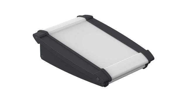 Bopla Alu-Topline Series Grey Aluminium Desktop Enclosure Sloped Front, 100 mm 53.2 mm, 181.2 mm | 92850100.MT6 ATPH 1850-0100