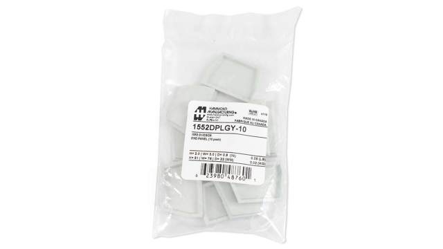 Hammond ABS Plastic End Panel | 1552DPLGY-10