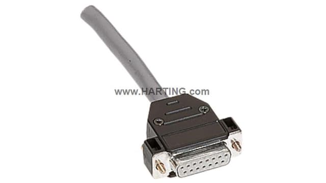 HARTING D-Sub Series Plastic Straight D-Sub Backshell, 37 Way Strain Relief | 09670370442