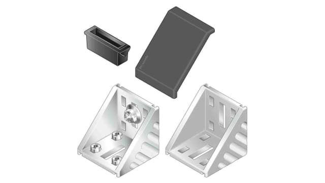 Bosch Rexroth M8 Mounting Bracket, Connecting Component, Strut Profile 60 mm, Groove Size 10 mm | 3842523553