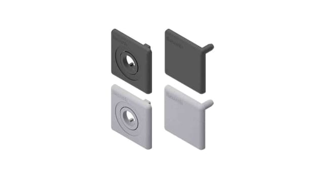 Bosch Rexroth Black Polypropylene Cover Cap with Hole 40 x 40 mm Strut Profile | 3842548783