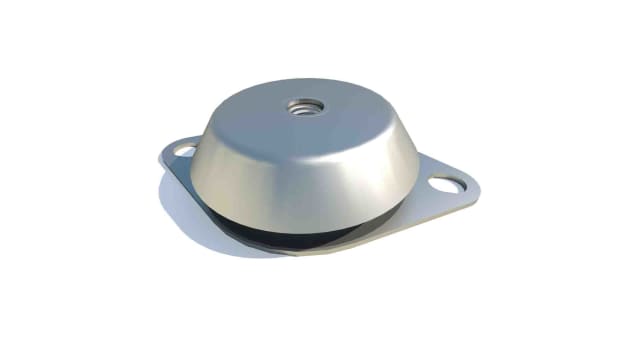 FIBET Circular M12 Anti Vibration Mount, Bell Mount with 585daN Compression Load | CCF924512M