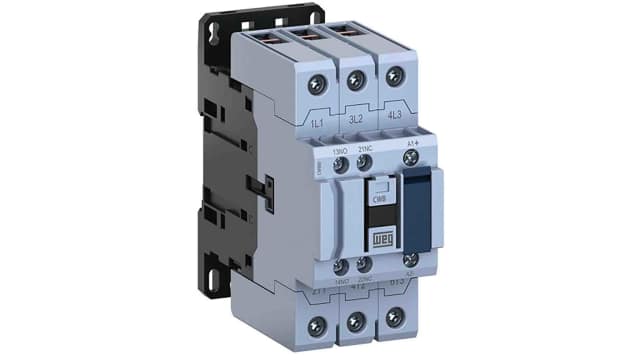 WEG CWB40 Contactor, 24 V dc Coil, 3-Pole, 65 A, 30 kW 24 V dc, 1 NO/1 NC, 1kV | CWB65-11-30C03
