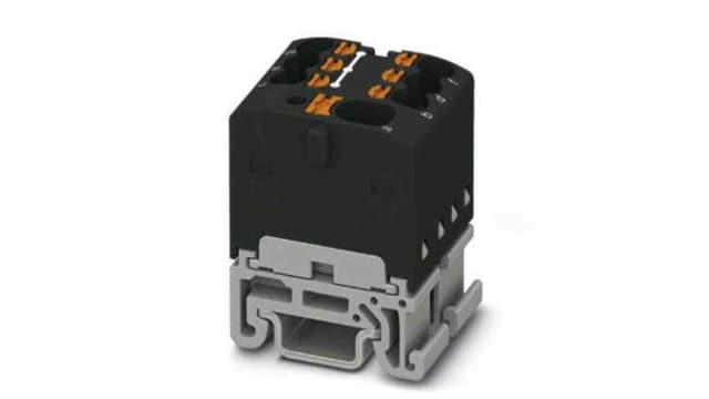 Phoenix Contact Distribution Block, 7 Way, 500 V, 17.5A, Black | 1047496