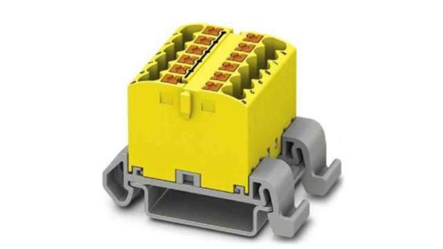 Phoenix Contact Distribution Block, 12 Way, 690 V, 24A, Yellow | 3273160
