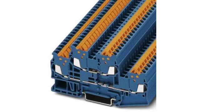 Phoenix Contact 3205129 QTTCB Series Double Level Terminal Block Blue, 0.25 to 1.5 mm², 2-Level, Quick Connect, IECEx, | 3205129