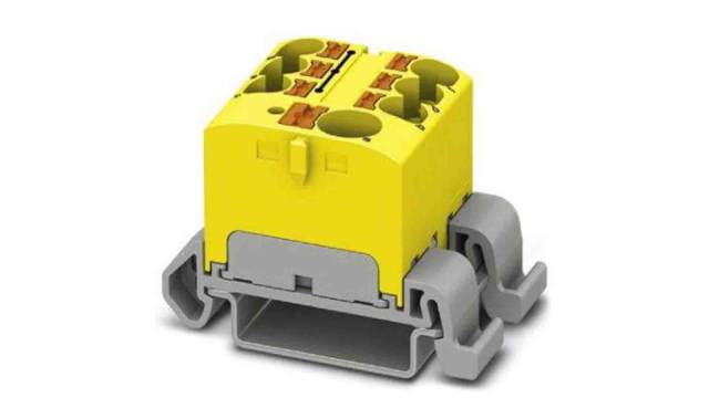 Phoenix Contact Distribution Block, 7 Way, 450 V, 32A, Yellow | 3273730