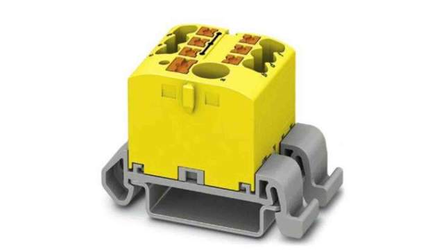 Phoenix Contact Distribution Block, 7 Way, 690 V, 24A, Yellow | 3273204