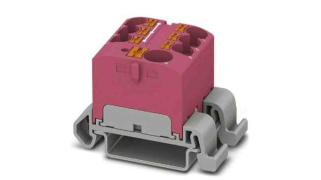 Phoenix Contact Distribution Block, 7 Way, 450 V, 32A, Pink | 3273741