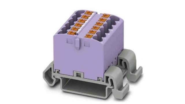 Phoenix Contact Distribution Block, 12 Way, 690 V, 24A, Violet | 3273170