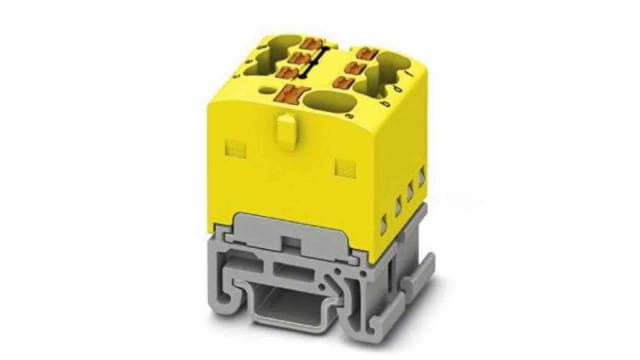 Phoenix Contact Distribution Block, 7 Way, 500 V, 17.5A, Brown | 1047495
