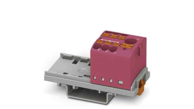 Phoenix Contact Distribution Block, 7 Way, 690 V, 24A, Pink | 3273083