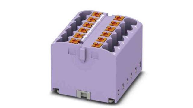 Phoenix Contact Distribution Block, 12 Way, 450 V, 24A, Violet | 3273302