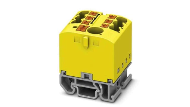 Phoenix Contact Distribution Block, 7 Way, 690 V, 24A, Yellow | 3274172