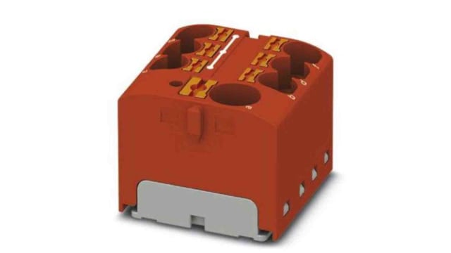 Phoenix Contact Distribution Block, 7 Way, 450 V, 32A, Red | 3273992