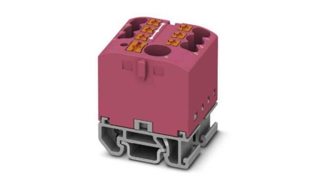 Phoenix Contact Distribution Block, 7 Way, 690 V, 24A, Pink | 3274183