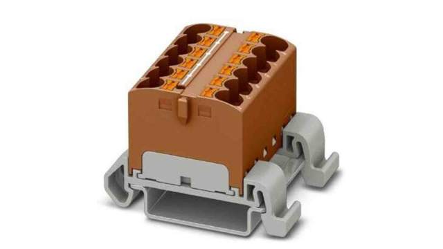 Phoenix Contact Distribution Block, 12 Way, 800 V, 32A, Brown | 3273690