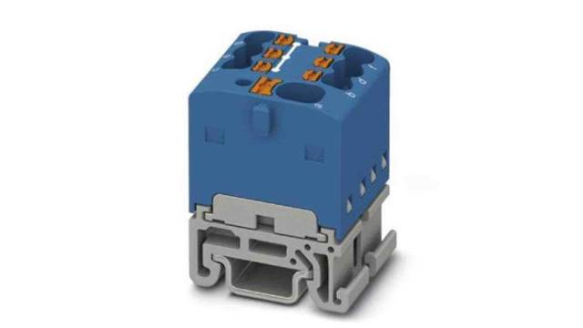 Phoenix Contact Distribution Block, 7 Way, 500 V, 17.5A, Blue | 1047491