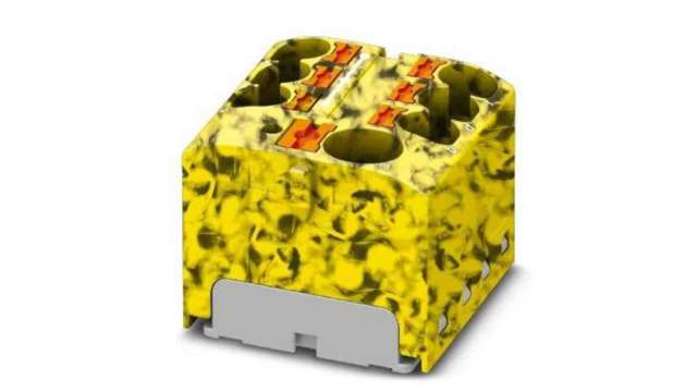 Phoenix Contact Distribution Block, 7 Way, 450 V, 32A, Yellow, Black | 3273876