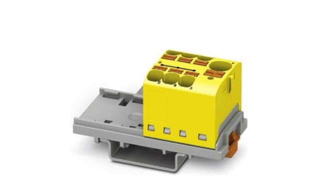 Phoenix Contact Distribution Block, 7 Way, 450 V, 32A, Yellow | 3273598
