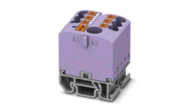 Phoenix Contact Distribution Block, 7 Way, 690 V, 24A, Violet | 3274182