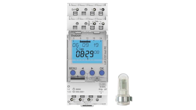 Theben Twilight Switch LUNA 121, 1-Channel 230 V ac | LUNA 121 Top3 RC AL