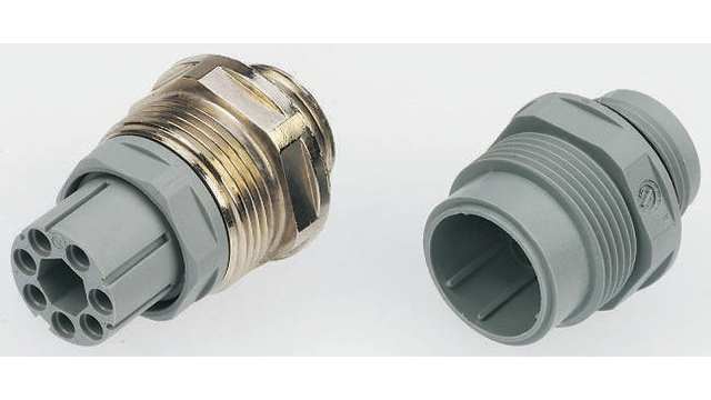 Hirschmann, NR 7 Pole Straight Standard DIN Socket, DIN 43651, 10A, 250 V ac/dc IP65, Screw, Panel Mount Female | 931855001 N6R AF