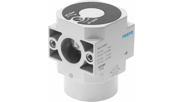 Festo Manual Pneumatic Manual Control Valve HEL Series 3/8 in, 170690 | HEL-D-MINI