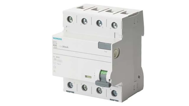 Siemens 5SV3 RCCB, 40A, 4 Pole, 30mA, Type F, 400V ac | 5SV3344-3