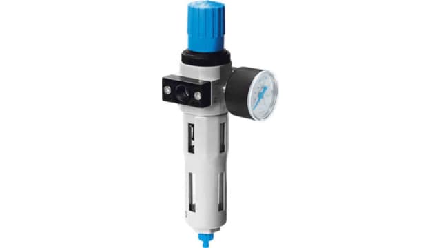 Festo EAGF Filter Regulator, 5 μm, 1/4 in G, Automatic, 12 bar, 186486 | LFR-1/4-D-5M-MIDI-A