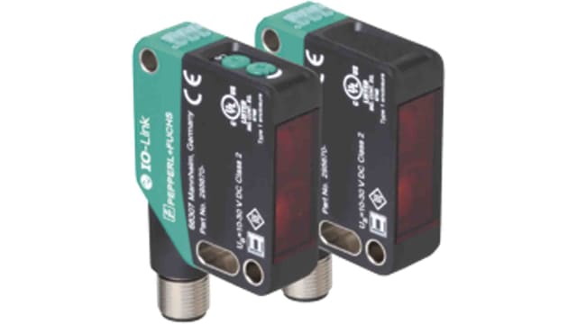 Pepperl + Fuchs Through Beam Photoelectric Sensor, Block Sensor, 25 m Detection Range | OBE25M-R200-S2EP-IO-V1