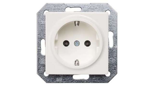 Siemens DELTA White 1 Gang Electrical Socket, 16 A Indoor, Schuko | 5UB1511-0KK