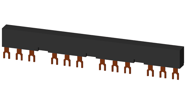 Siemens SIRIUS 3RV1 3 Phase Busbar, 690 V, 55 mm Pitch | 3RV1915-2CB