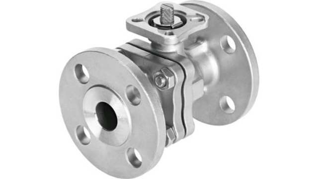 Festo Stainless Steel 2 Way, Ball Valve, 15mm, 20bar Operating Pressure | VZBF-1/2-P1-20-D-2-F0304-V15V15