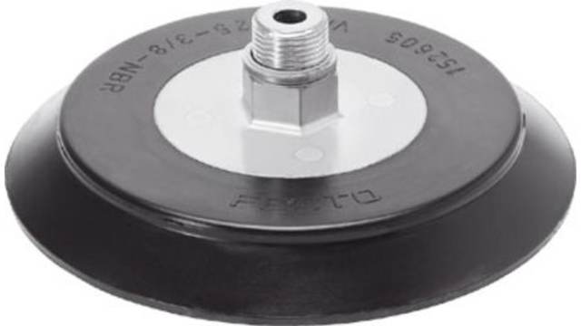Festo 125 mm Flat Nitrile Rubber (NBR) Suction Cup VAS-125-3/8-NBR G 3/8 | VAS-125-3/8-NBR