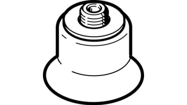 Festo 20 mm Flat Nitrile Rubber (NBR) Suction Cup ESS-20-SN M6 | ESS-20-SN