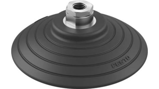 Festo 125 mm Flat Nitrile Rubber (NBR) Vacuum Cup OGVM-125-S-N-G14F G 1/4 | OGVM-125-S-N-G14F