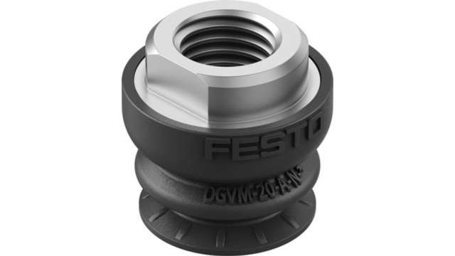Festo 20 mm Bellow Nitrile Rubber (NBR) Vacuum Cup OGVM-20-A-N-G14F G 1/4 | OGVM-20-A-N-G14F
