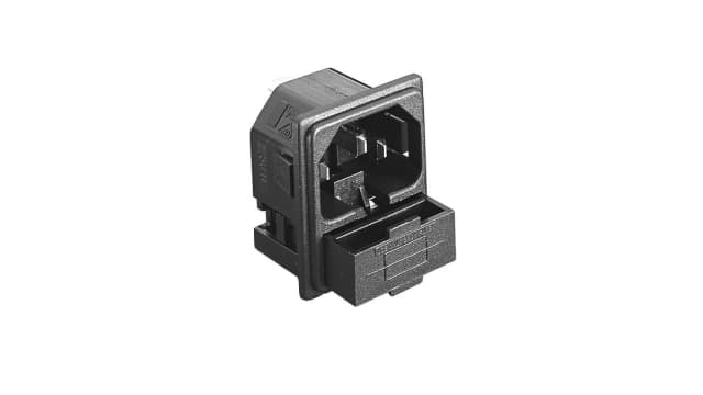 Bulgin C14 Straight Snap-in IEC Connector, 250 V Male, Fuse Size 5 x 20 mm, 10A | PF0011/30/63