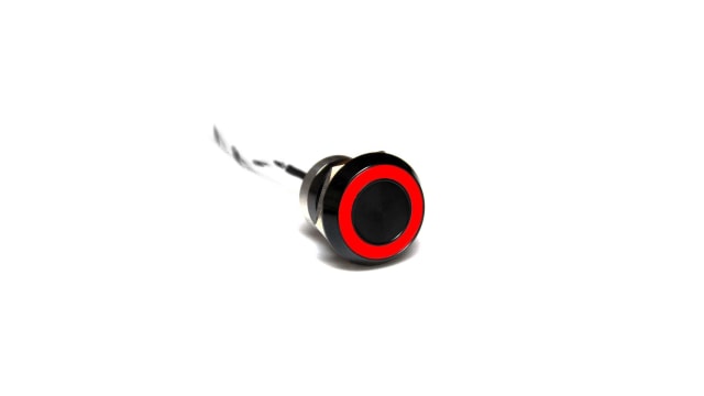 Bulgin Capacitive switch Latching NO Illuminated, Red, Green, On-Off, IP68 Black Anodised | MC22LOBRG