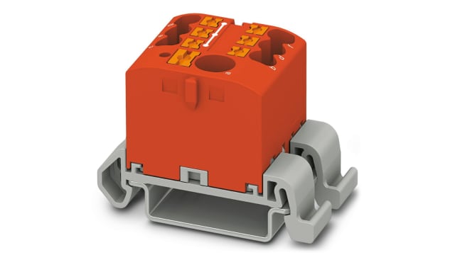 Phoenix Contact Distribution Block, 7 Way, 690 V, 24A, Red | 3273202
